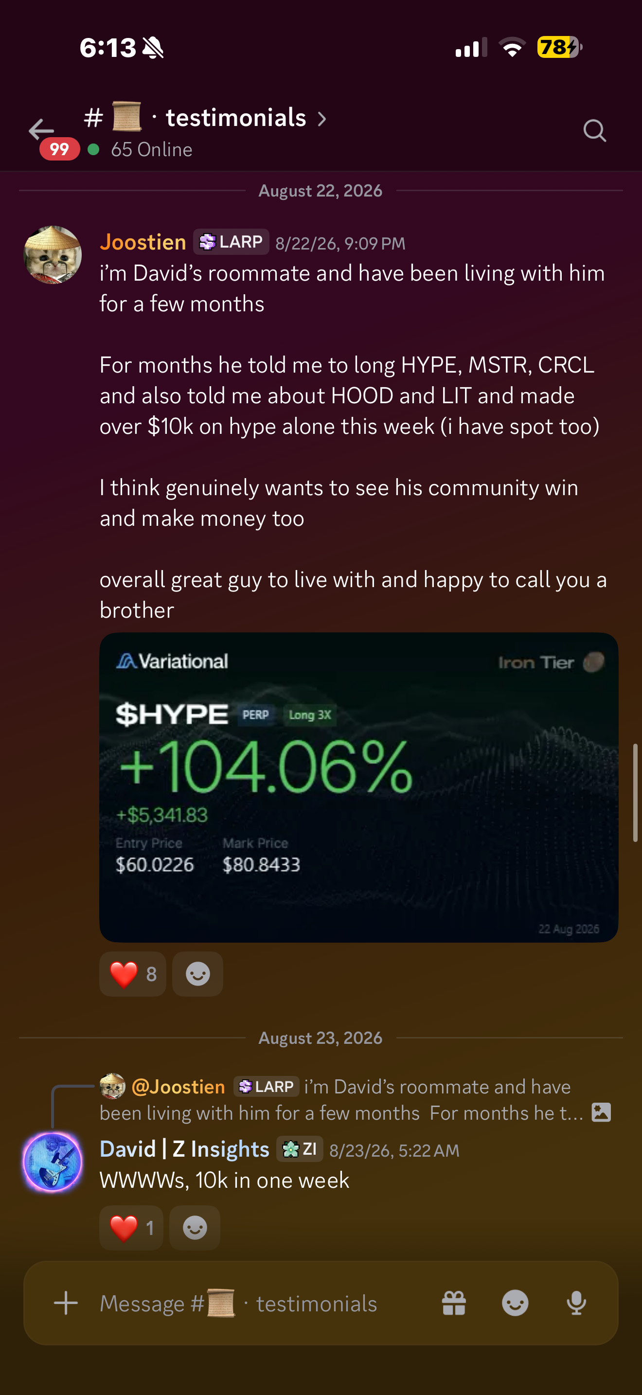 Community member testimonial 3